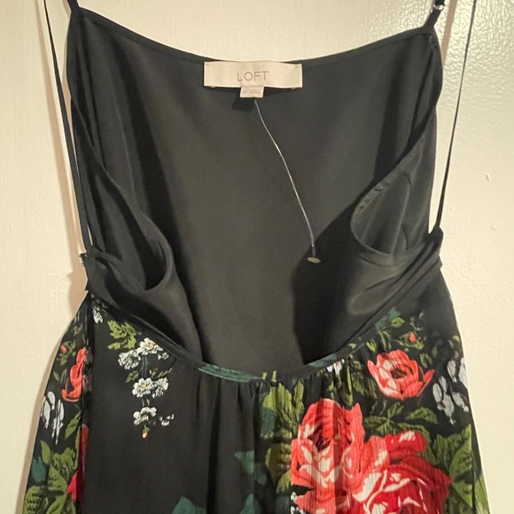 Loft- Floral sheer overlay slip dress- size medium - Picture 2 of 9